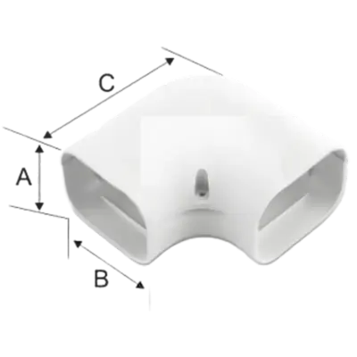 PLASTIC CAPPING FLAT ELBOW 90 DEG