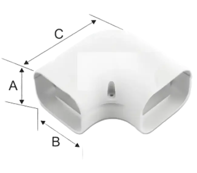 PLASTIC CAPPING FLAT ELBOW 90 DEG